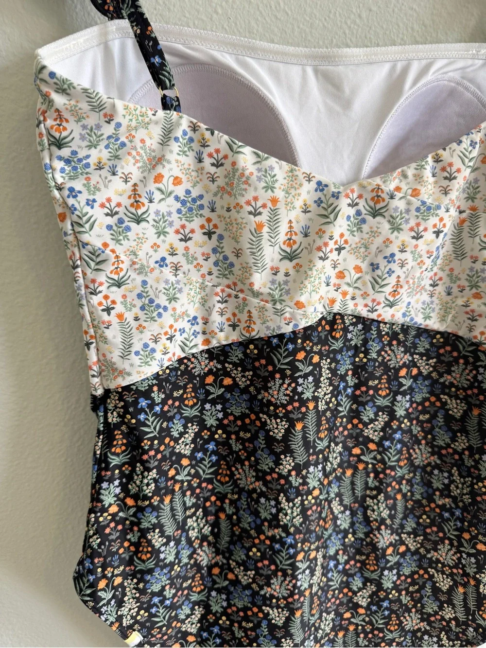 Summersalt Rifle Paper Co Floral Ruffle Strap One-Piece Swimsuit Size 10